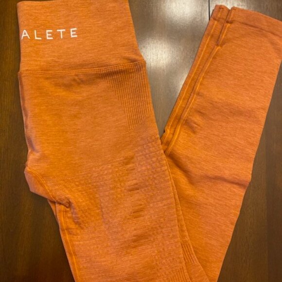 ALPHALETE HALO LEGGING Women's High-Performance Seamless Legging BURNT ORANGE - Picture 4 of 7